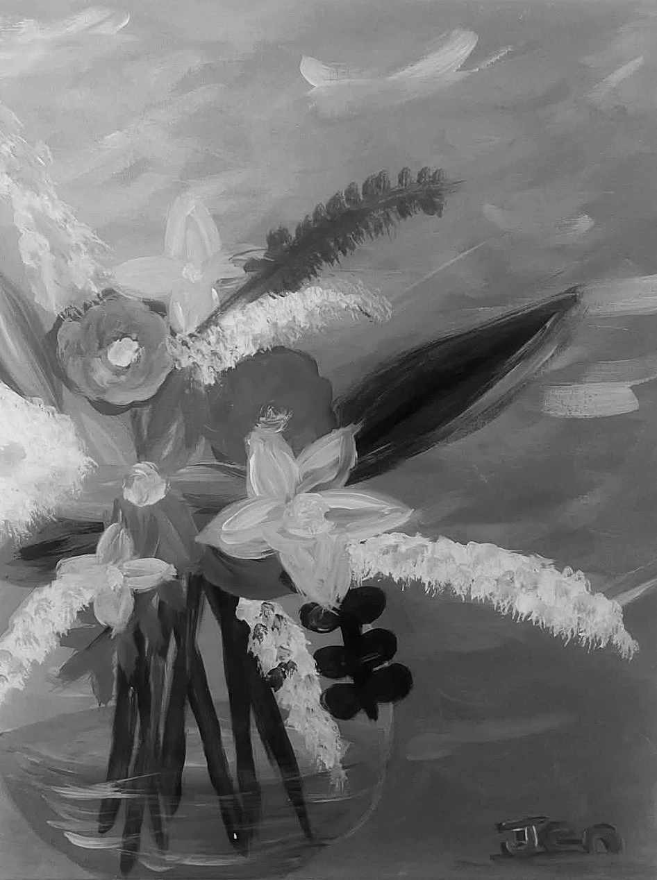 Sunday Bouquet, Acrylic on canvas, by Jennifer Curnuck